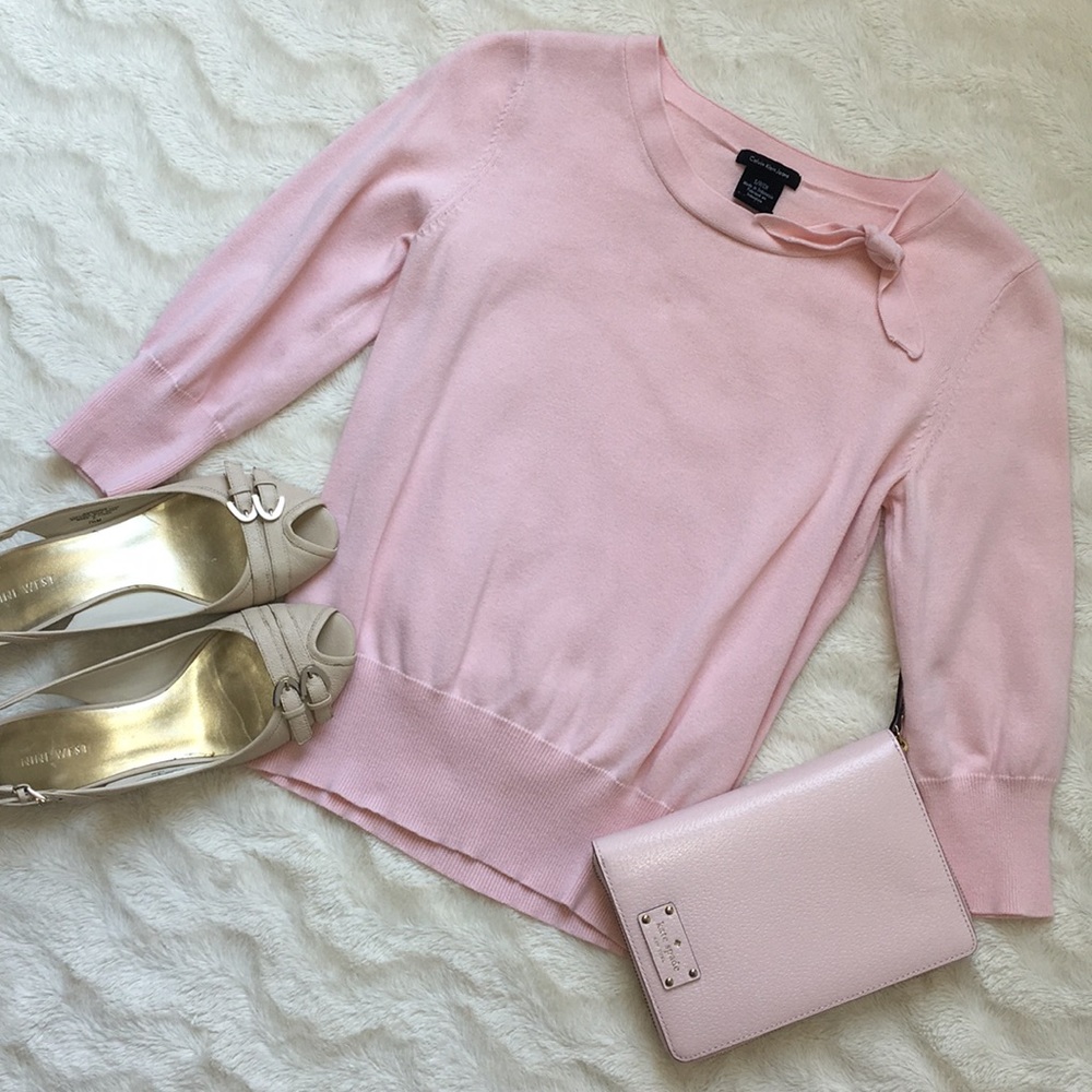 Calvin Klein 3/4 Sleeves Light Sweater